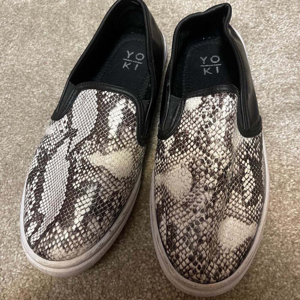 Snakeskin Slip-ons